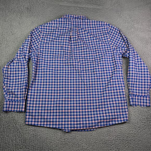 Brooks Brothers Oxford Button-Down Shirt Mens XL Blue Plaid OCBD Logo Regent - Picture 5 of 9